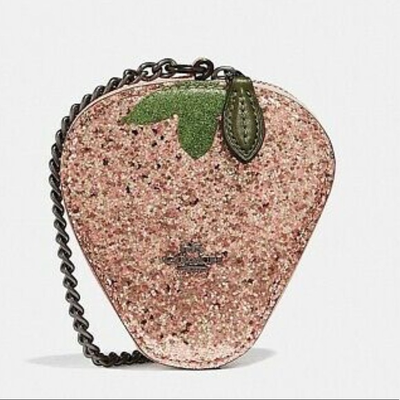 Coach Handbags - Coach Glitter Strawberry Coin Purse Bag Charm